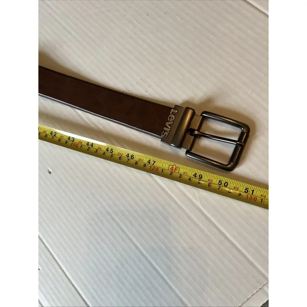 Levi's Belt Size XL 42-44 Brown Synthetic Leather Mens/see Details